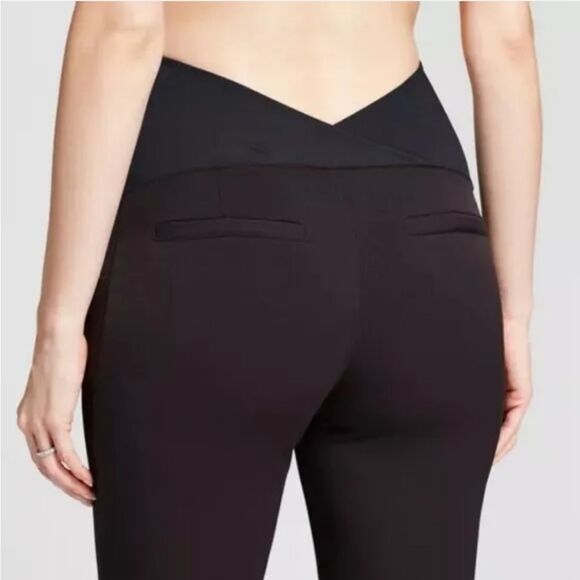 NWT Isabel Maternity Over Belly Crossover Panel Bootcut Pants Trousers - Picture 5 of 14